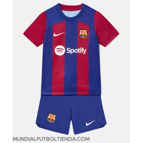 Camiseta Barcelona Primera Equipación Replica 2023-24 para niños mangas cortas (+ Pantalones cortos)